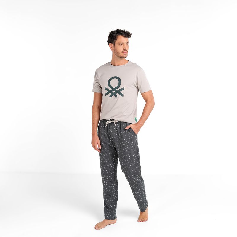 BENETTON - Pijama Hombre Corto Manga corta de Algodón BENETTON