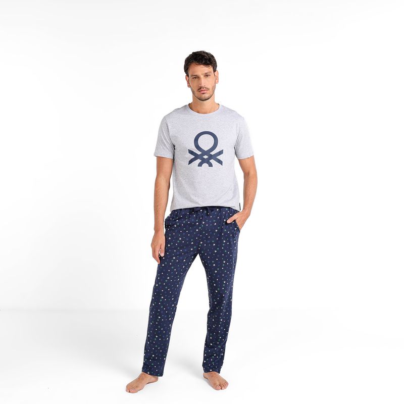 BENETTON - Pijama Hombre Corto Manga corta de Algodón BENETTON