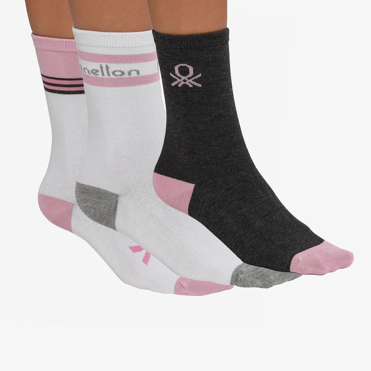 BENETTON - Medias para Mujer Largas Pack de 3 Benetton