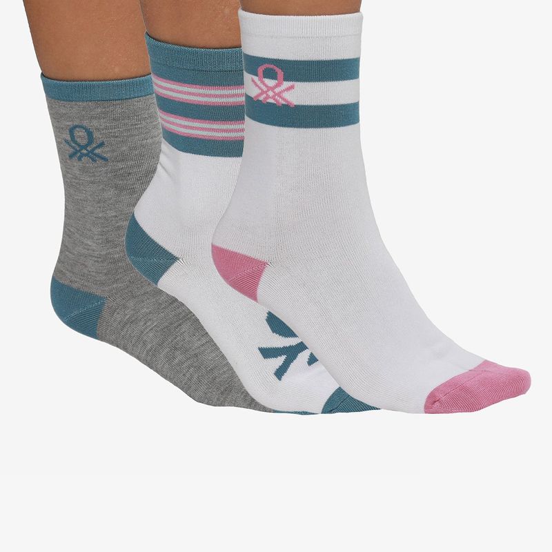 BENETTON - Medias para Mujer Largas Pack de 3 Benetton