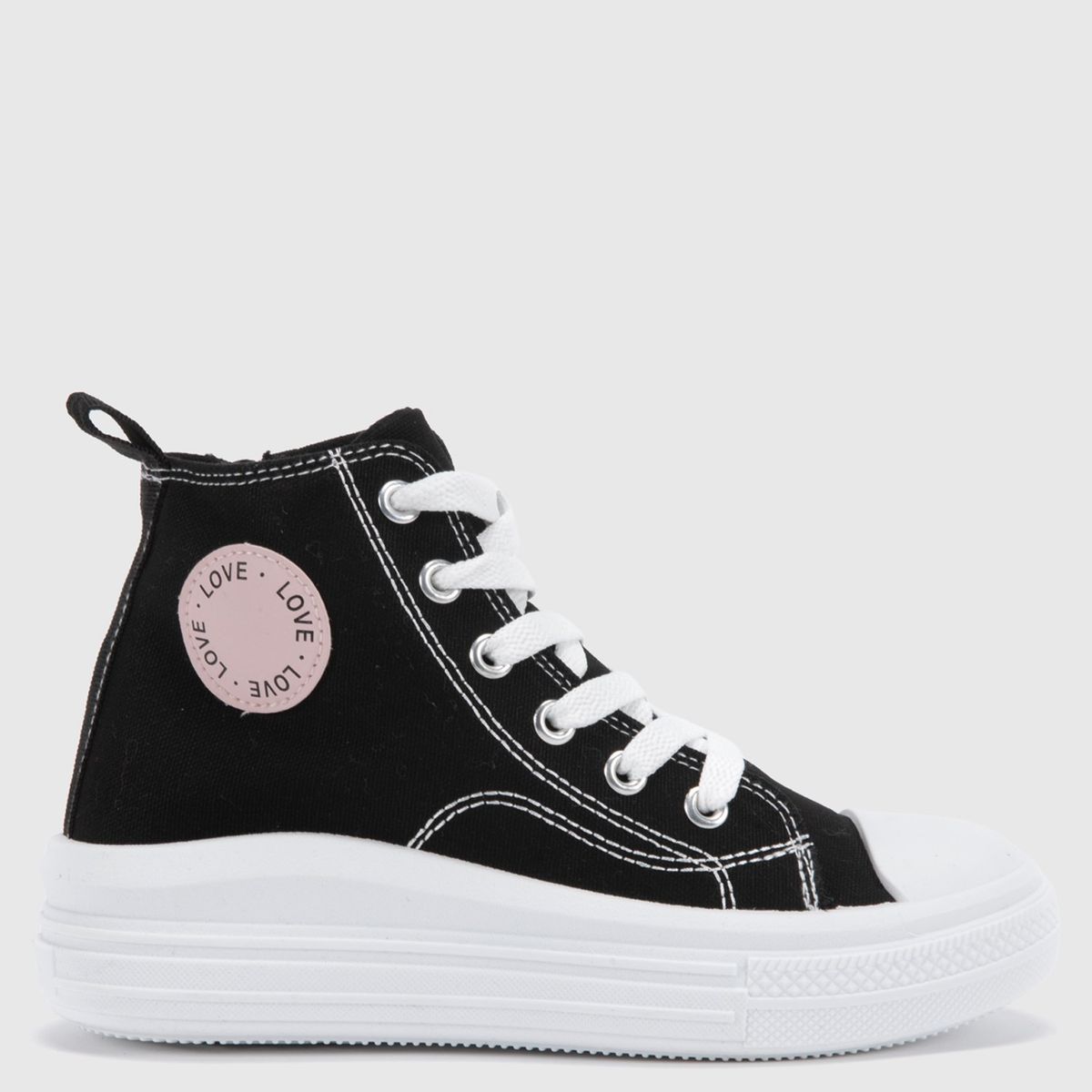ELV - Tenis moda ELV Sp Canvhi J Niña Negros