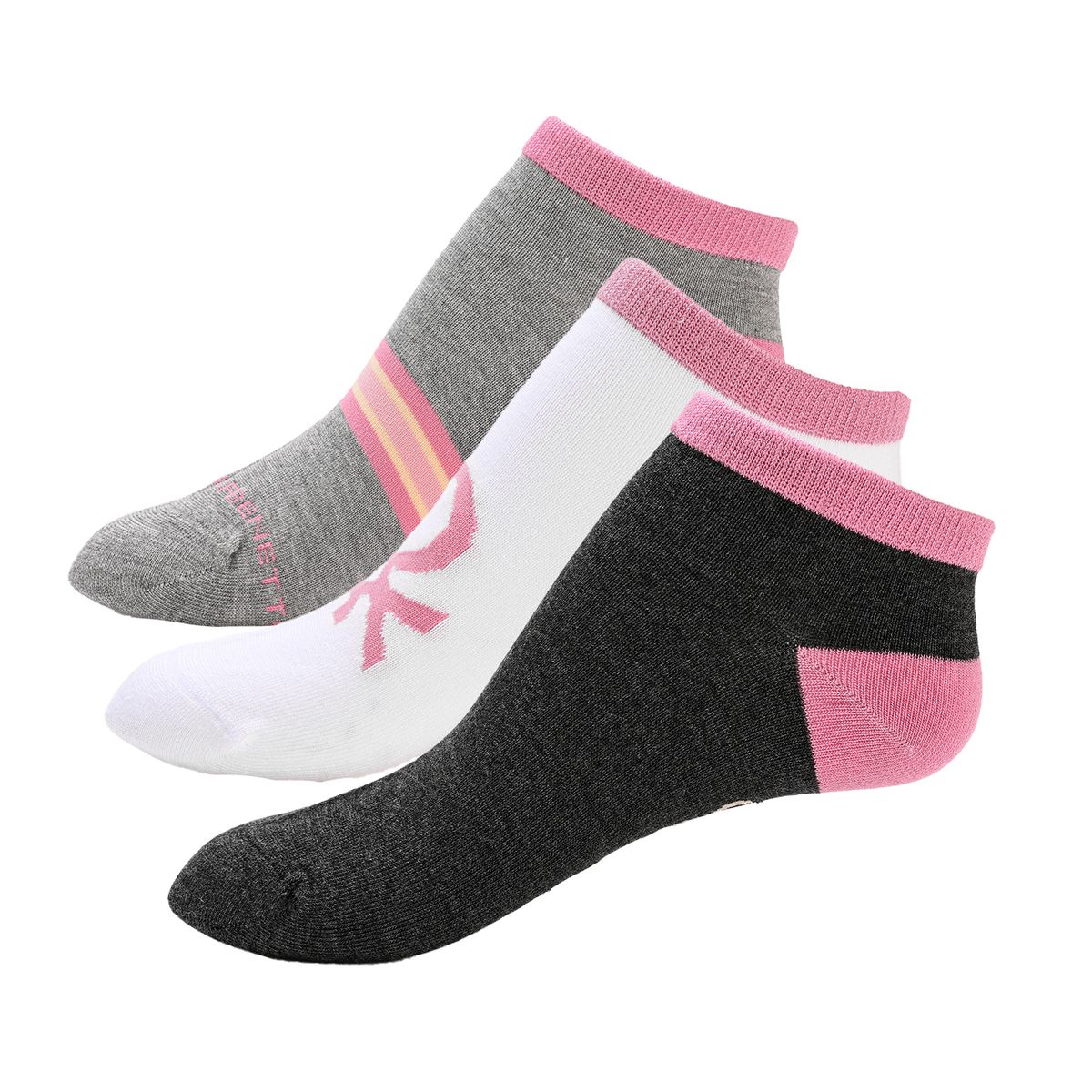 BENETTON - Medias para Mujer Cortas Pack de 3 Benetton
