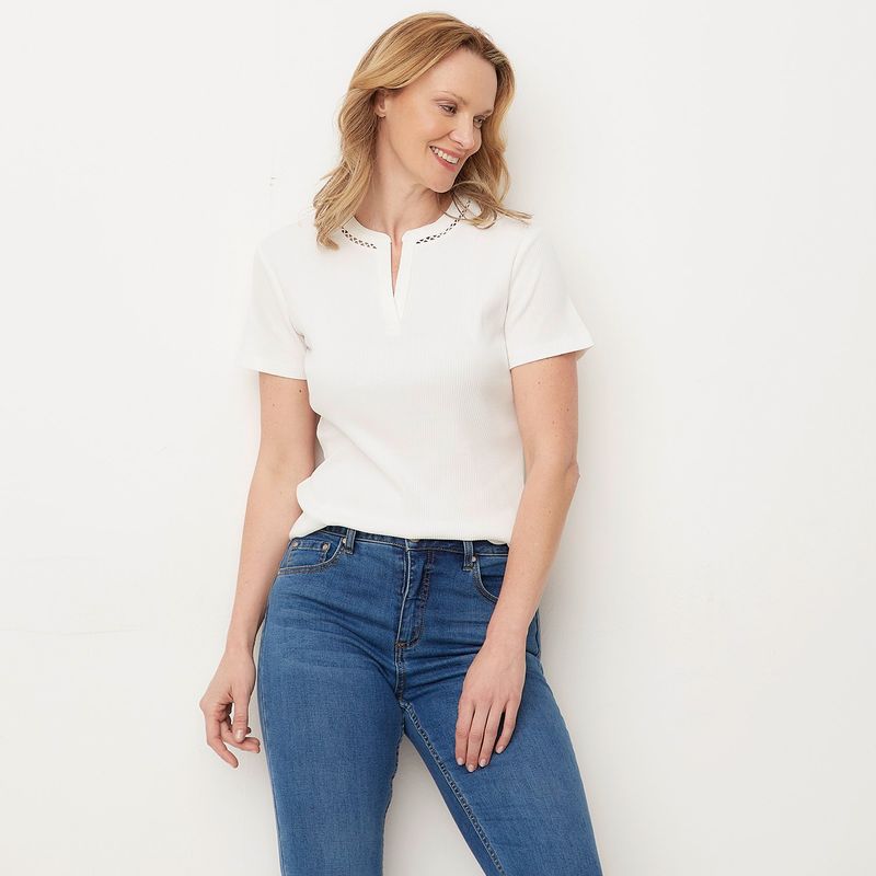 NEWPORT - Camiseta Mujer Manga corta de Algodón Newport