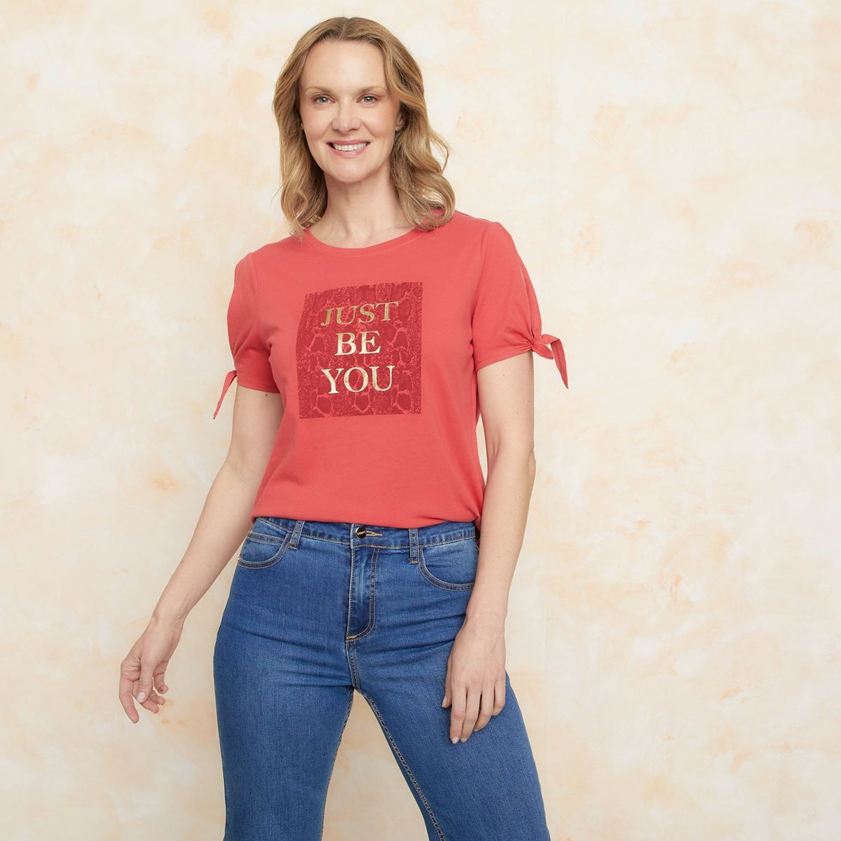 SOUTHLAND - Camiseta Mujer con Estampado Manga corta de Algodón Southland