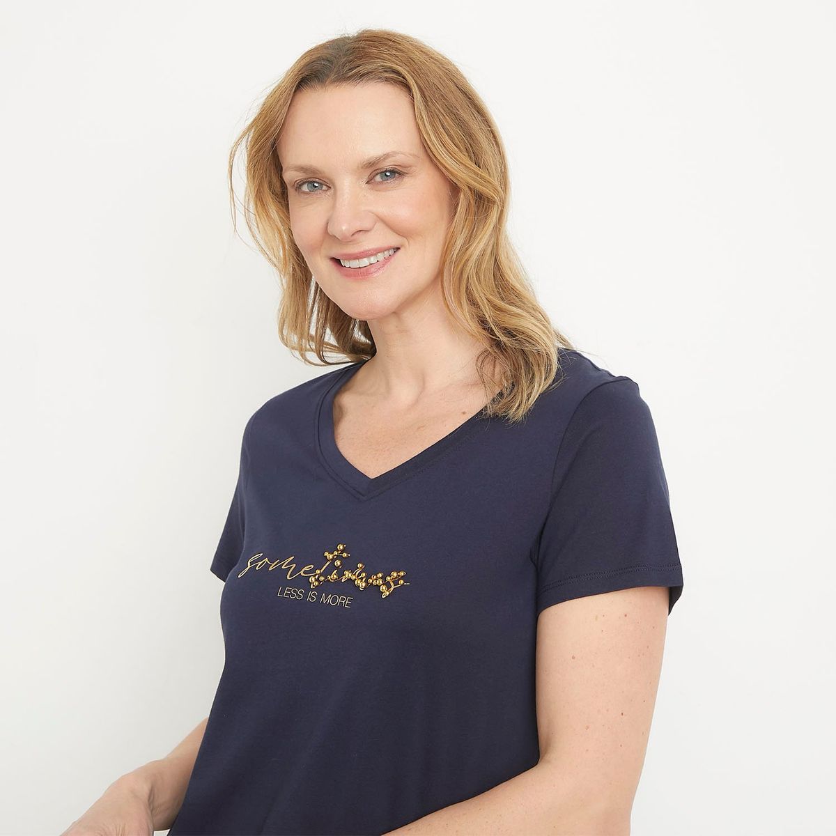 NEWPORT - Camiseta Mujer con Estampado Manga corta de Algodón Newport