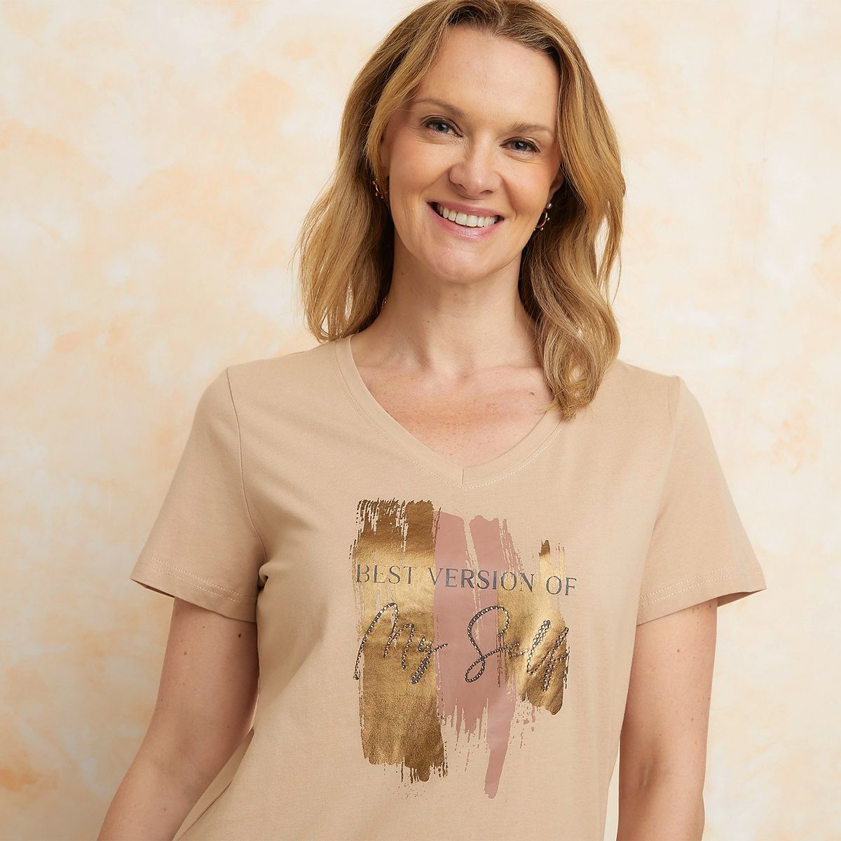 SOUTHLAND - Camiseta Mujer con Estampado Manga corta de Algodón Southland