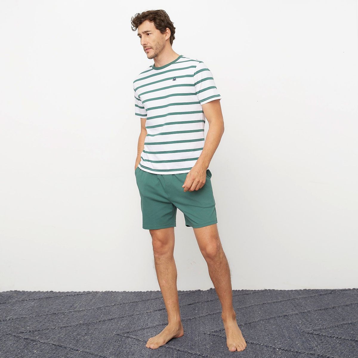 BENETTON - Pijama Hombre Corto Manga corta  Benetton