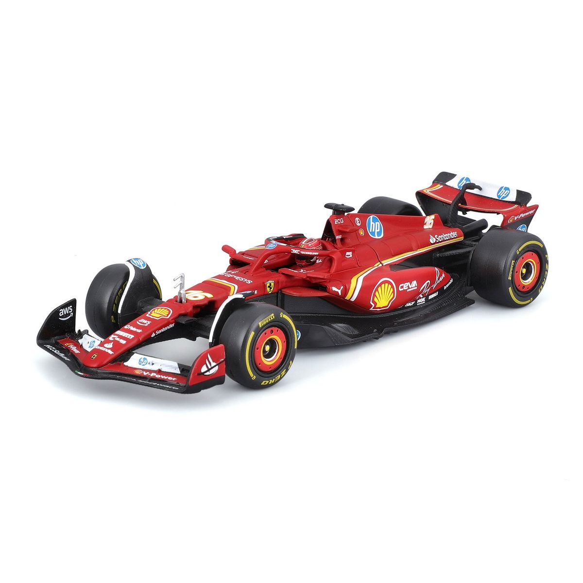 MAISTO - Carro F1 coleccionable escudería Ferrari SFR SF-24 Formula 1 escala 1:43