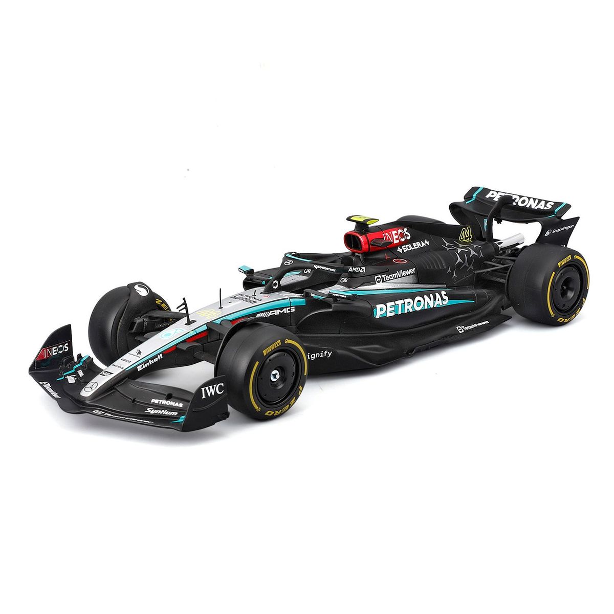 MAISTO - Carro F1 coleccionable escudería Mercedes-AMG W15 Formula 1 escala 1:24
