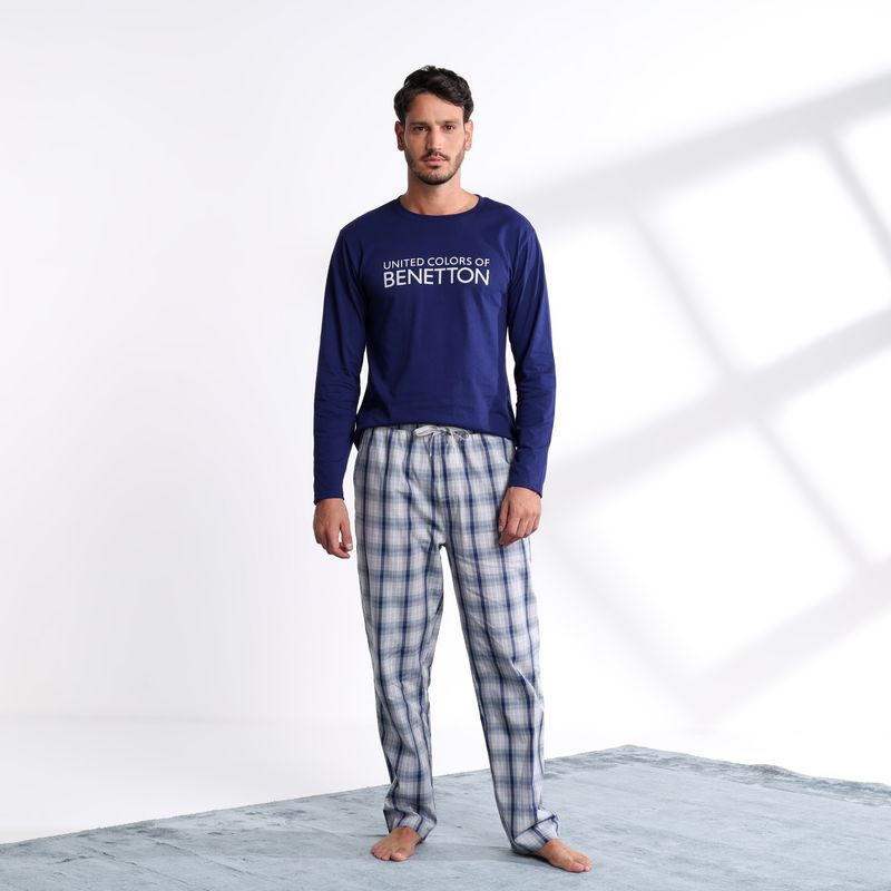 BENETTON - Pijama Hombre Largo Manga larga Benetton
