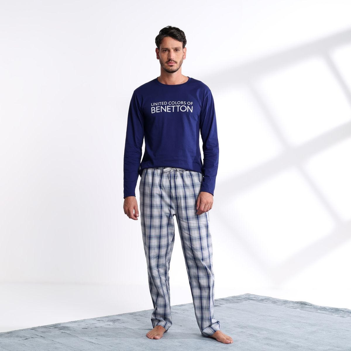BENETTON - Pijama Hombre Largo Manga larga Benetton
