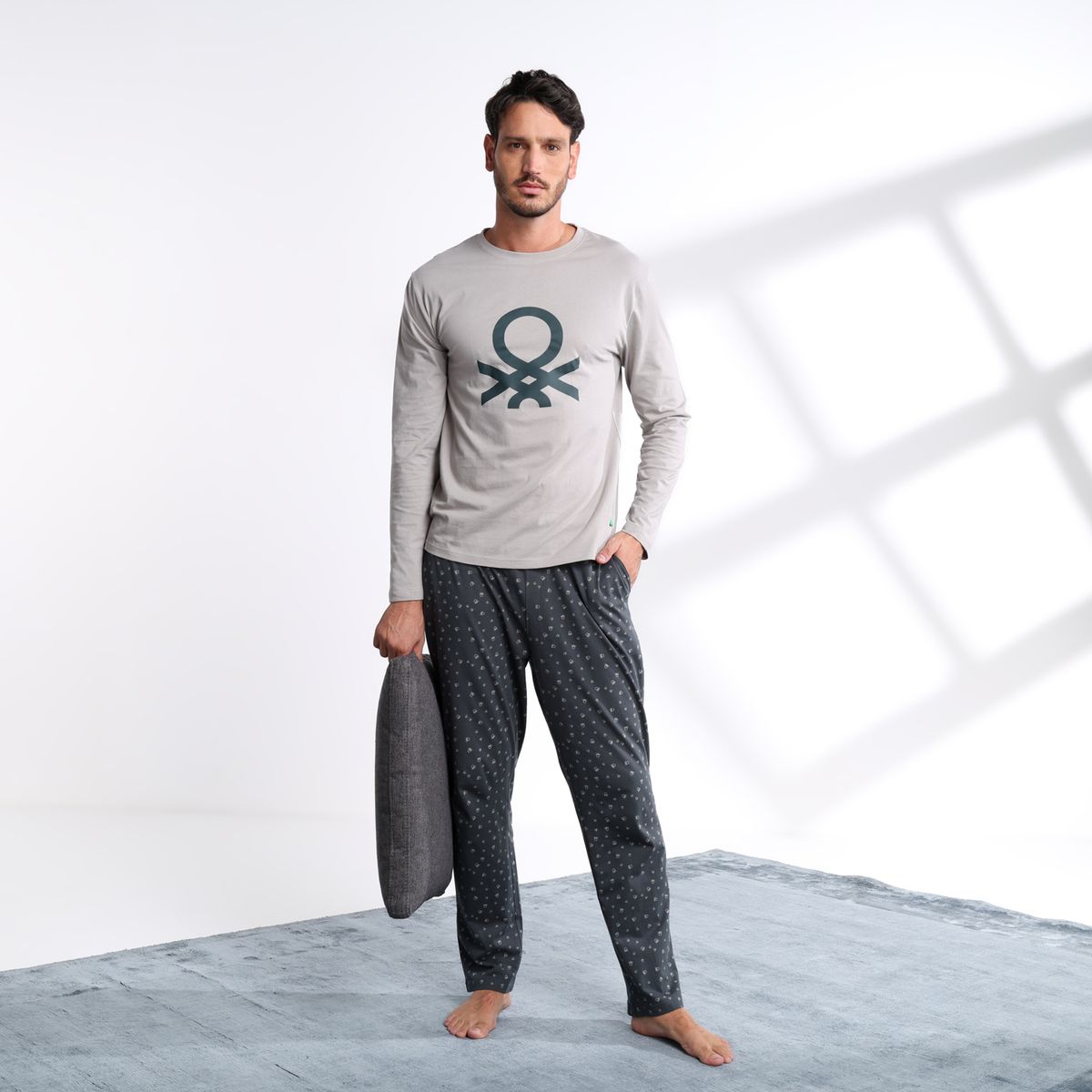 BENETTON - Pijama Hombre Largo Manga larga Benetton