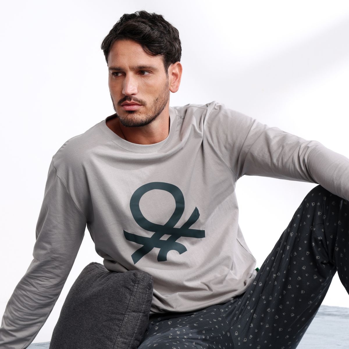 BENETTON - Pijama Hombre Largo Manga larga Benetton