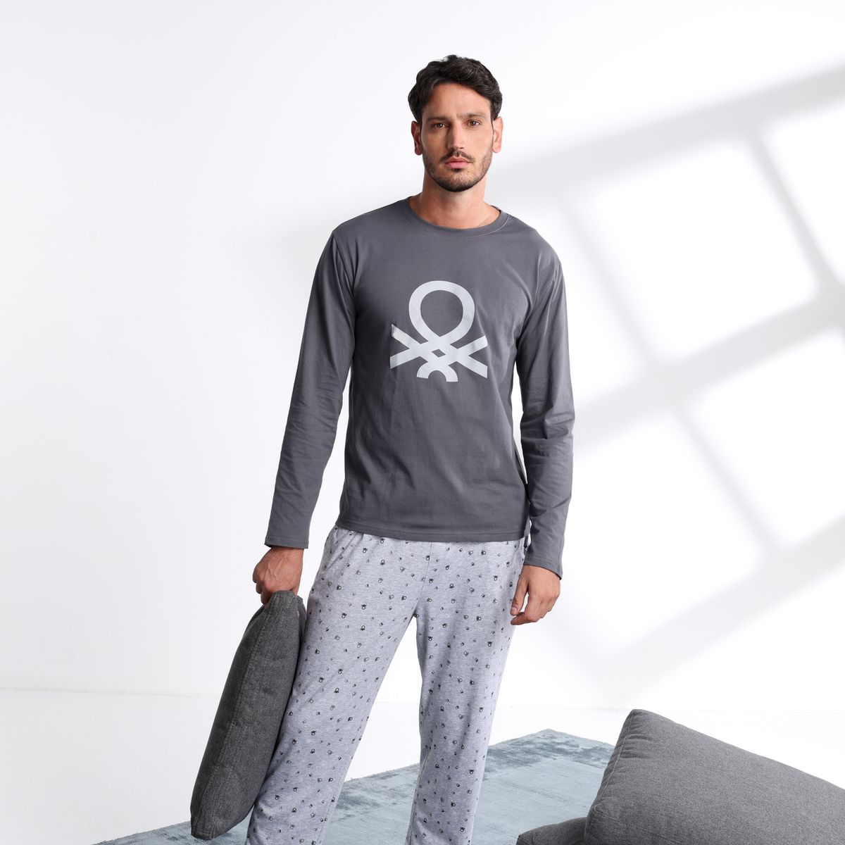 BENETTON - Pijama Hombre Largo Manga larga Benetton
