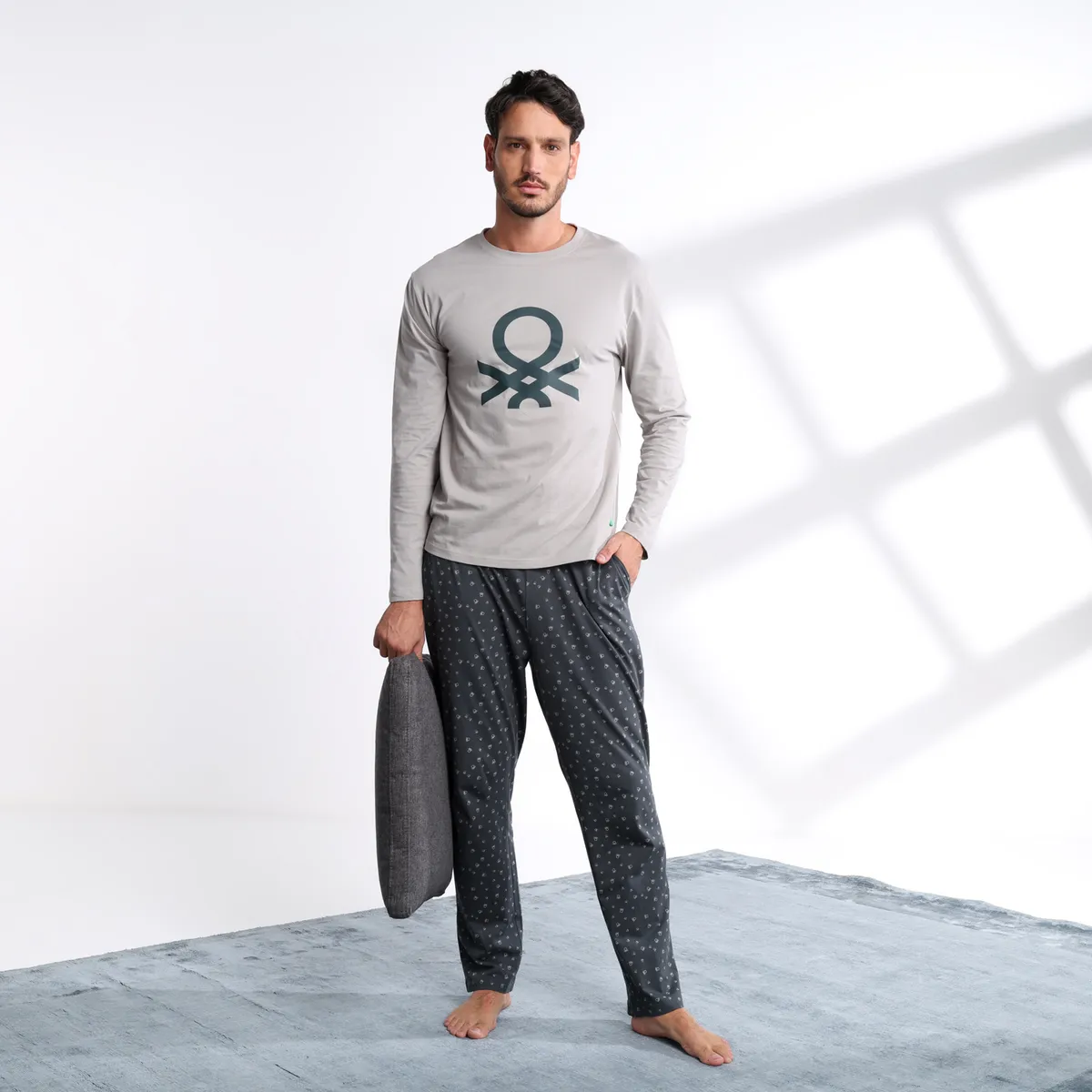 BENETTON - Pijama Hombre Largo Manga larga Benetton