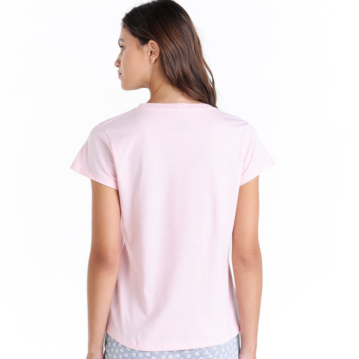 SYBILLA - Camiseta de pijama Mujer Corto Manga corta de Algodón Sybilla