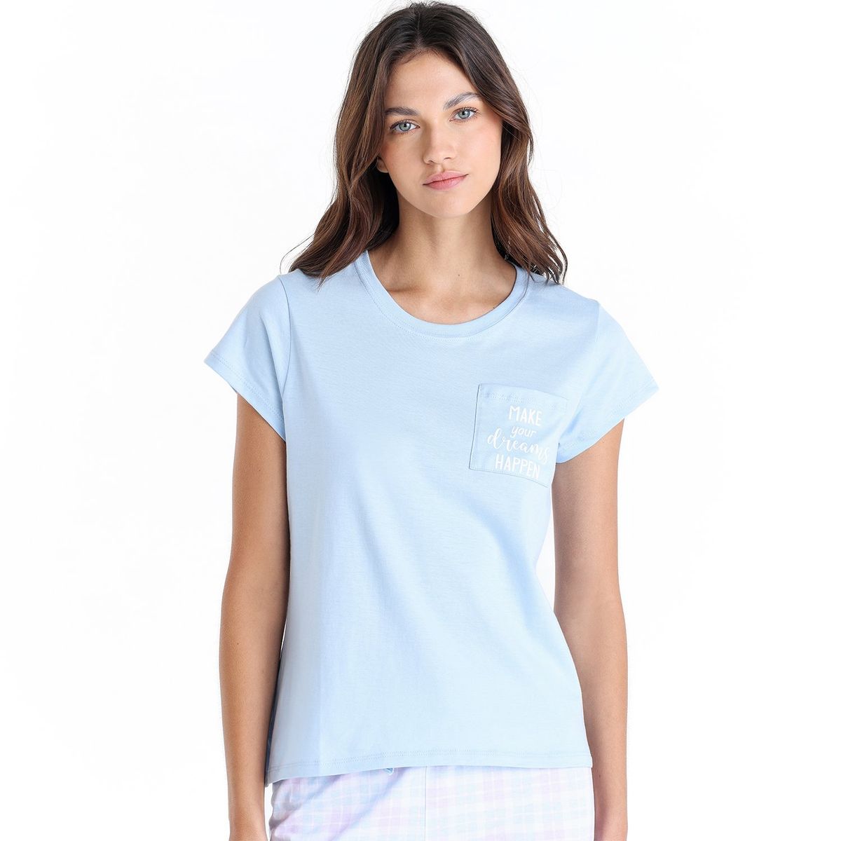 SYBILLA - Camiseta de pijama Mujer Corto Manga corta de Algodón Sybilla