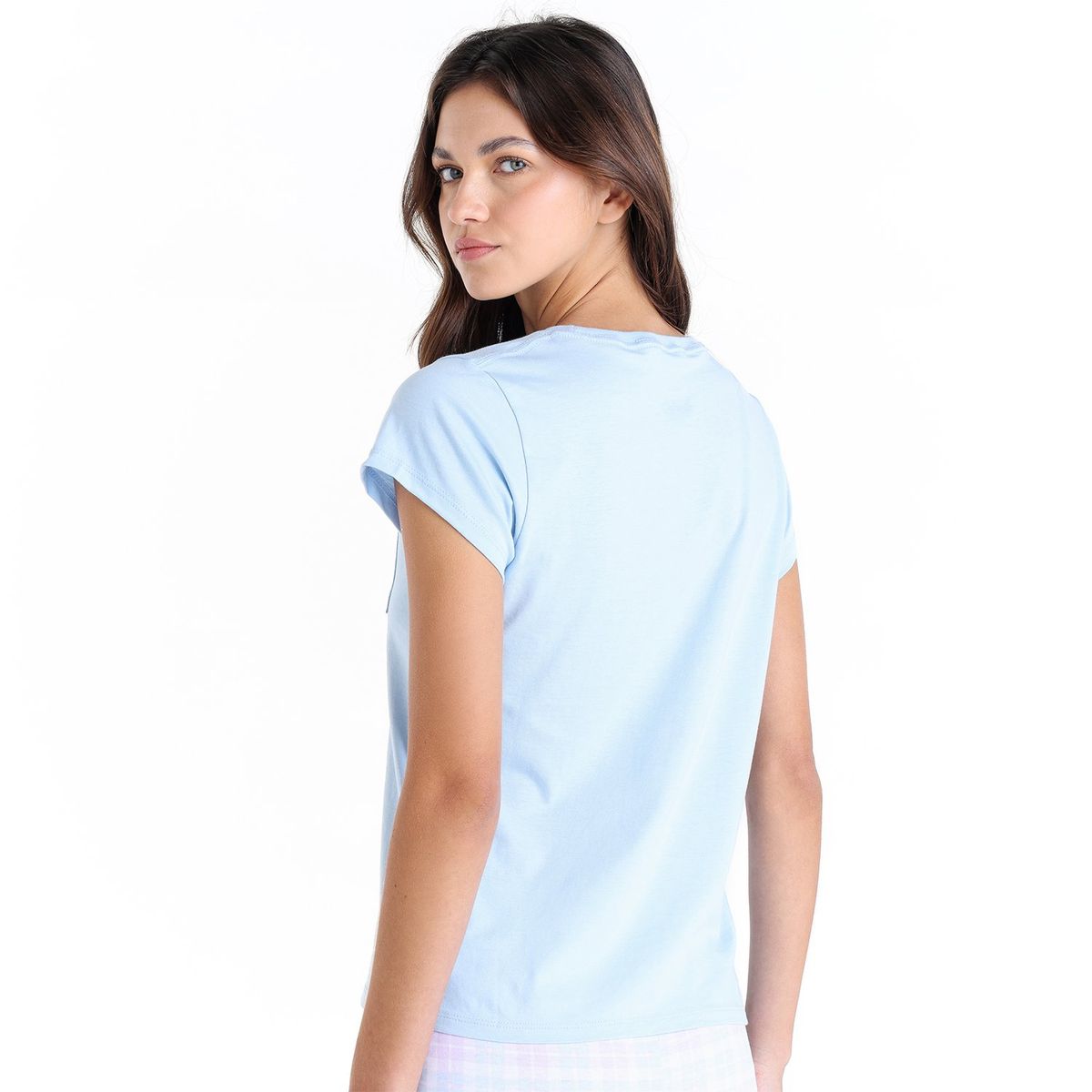 SYBILLA - Camiseta de pijama Mujer Corto Manga corta de Algodón Sybilla