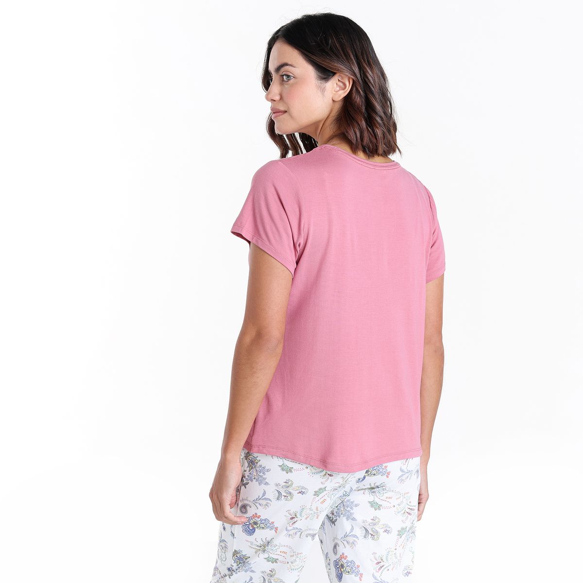 BLU - Camiseta de pijama Mujer Corto Manga corta de Algodón blu