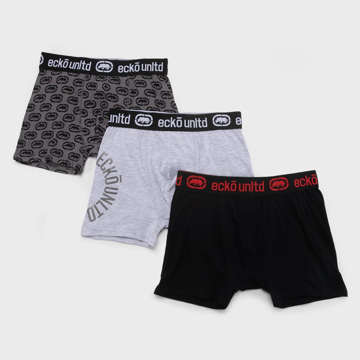 ECKO - Boxer Niño Pack de 3 unidades Cintura elásticada de Algodón Ecko