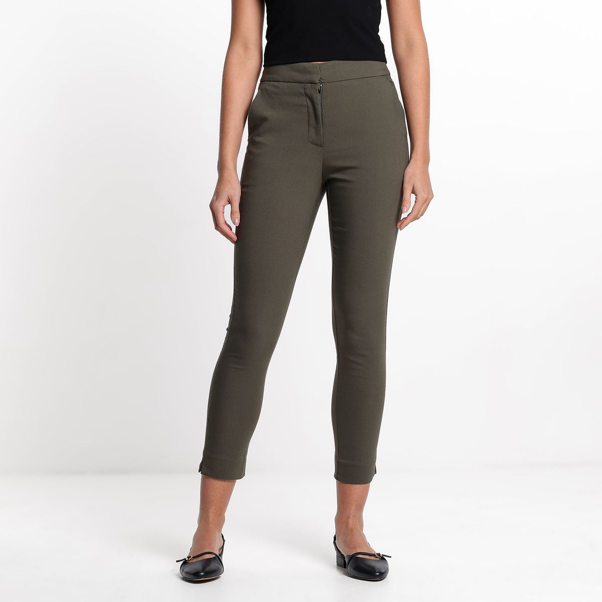 BASEMENT - Pantalón Skinny Mujer Tiro medio Basement