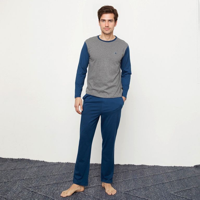 Pijama Hombre Manga larga de Algodón Newport