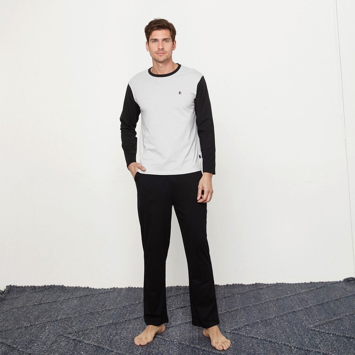 NEWPORT - Pijama Hombre Manga larga de Algodón Newport