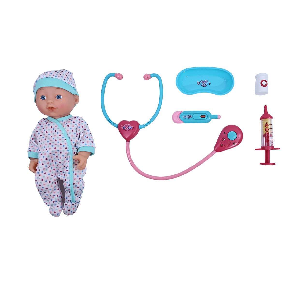 KIDS N PLAY - Muñeca Kids N Play: Bebé visita al Doctor