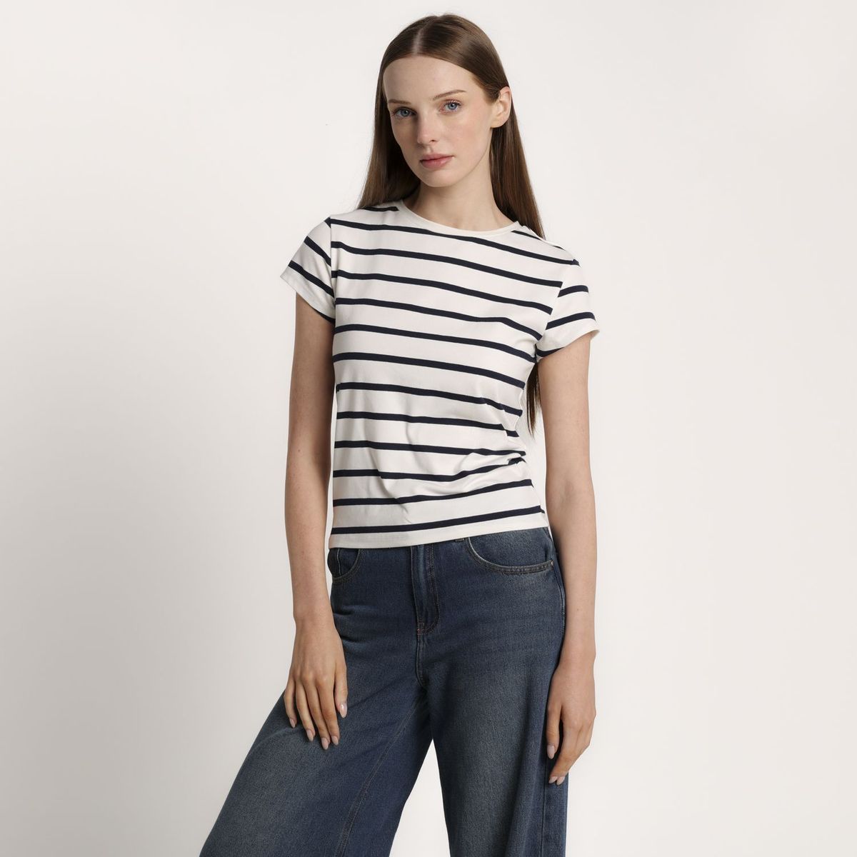 BASEMENT - Camiseta Mujer Manga corta de Algodón Basement