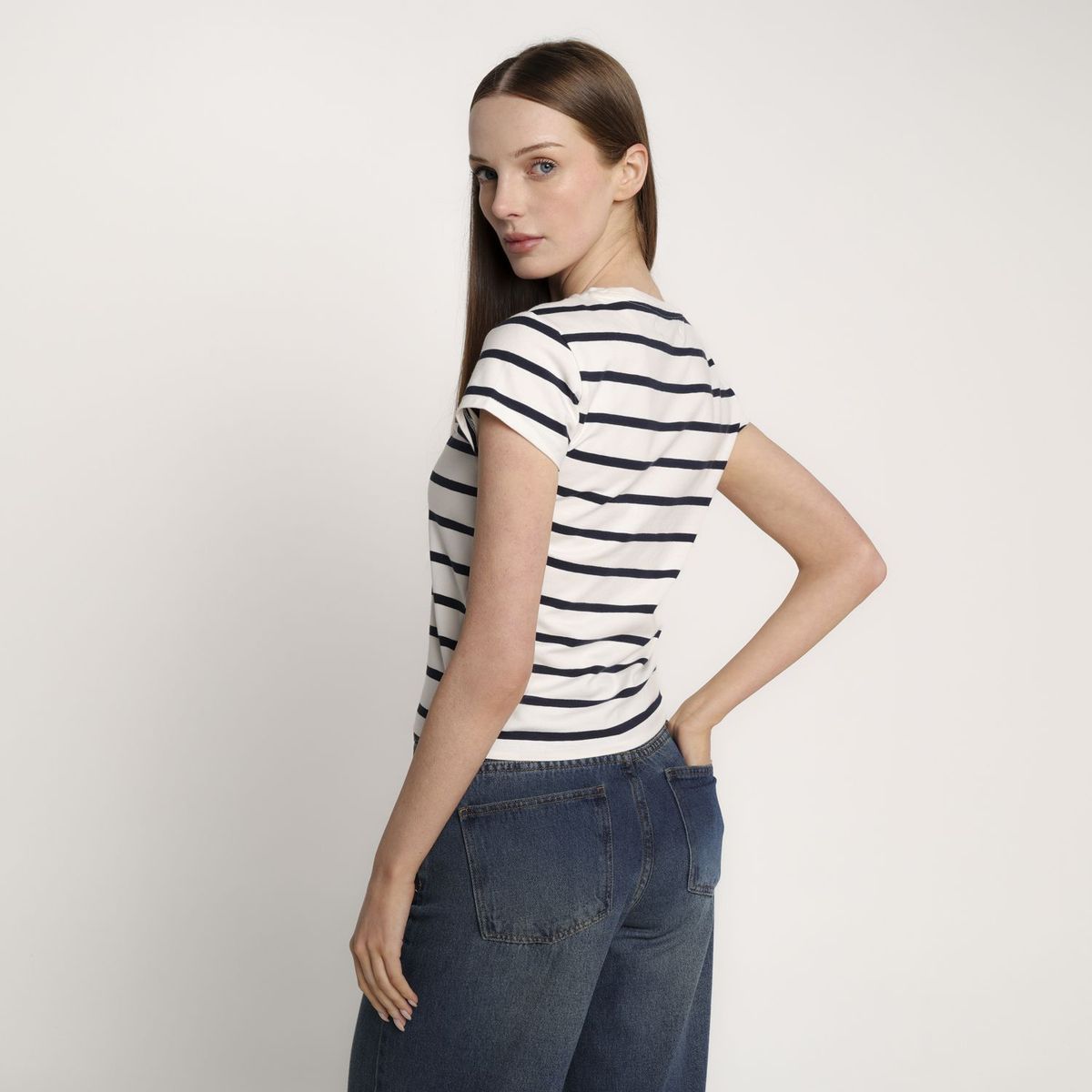 BASEMENT - Camiseta Mujer Manga corta de Algodón Basement