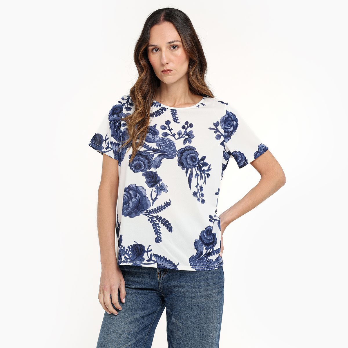 SOUTHLAND - Blusa Mujer con Estampado Manga corta Southland