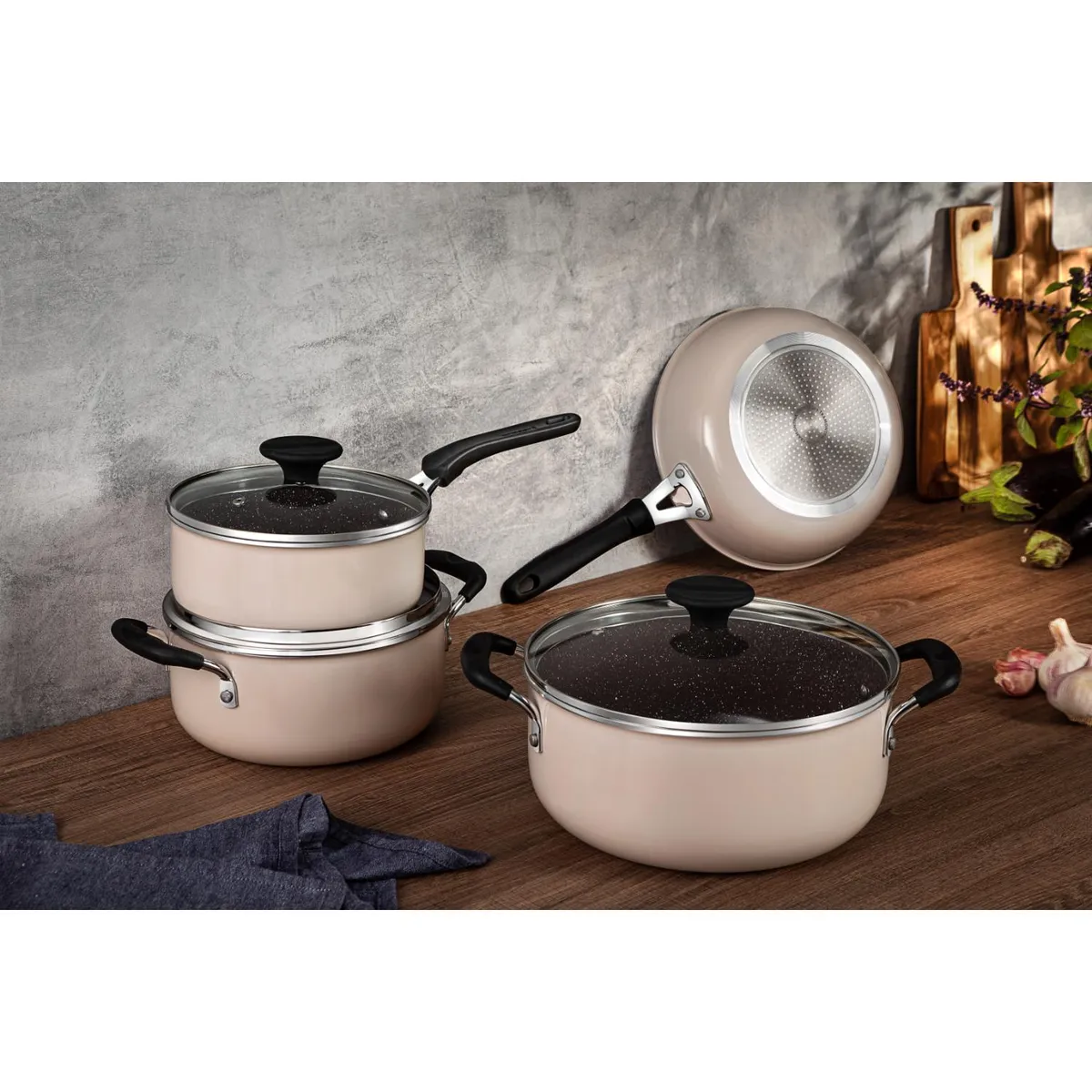 TRAMONTINA - Juego de ollas Tramontina Cerámica 7 Piezas