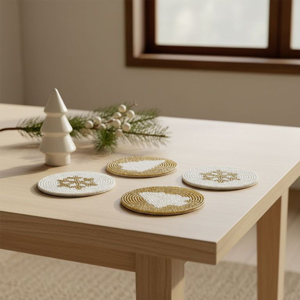 ROBERTA ALLEN - Portavasos de Navidad 10 cm Set x 4 Roberta Allen