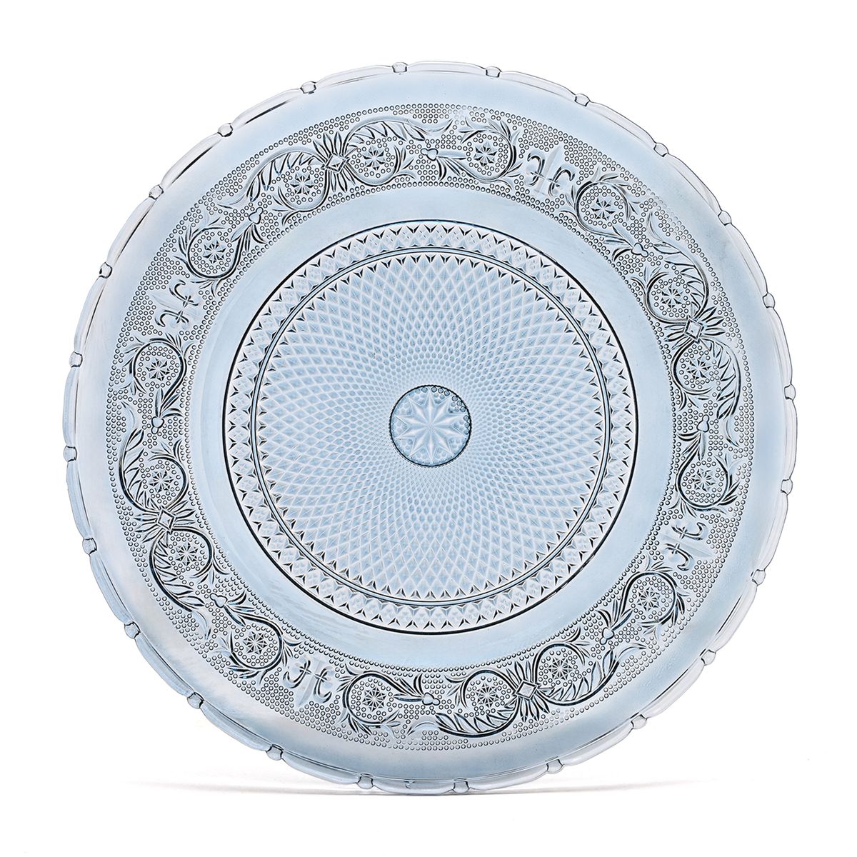 ROBERTA ALLEN - PLATO DE SITIO LABRADO AZUL 30CM