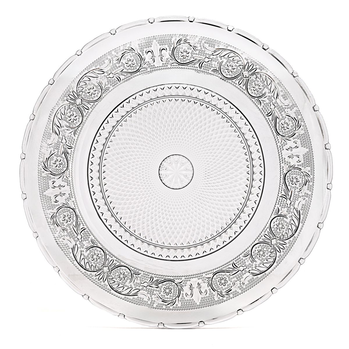 ROBERTA ALLEN - PLATO DE SITIO LABRADO GRIS 30CM