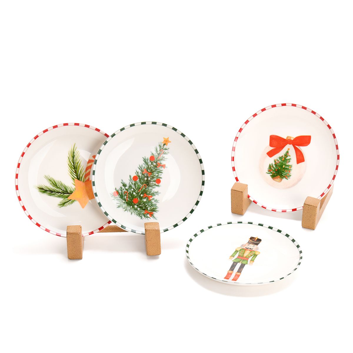 ROBERTA ALLEN - Set x4 Platos Navidad 15 cm