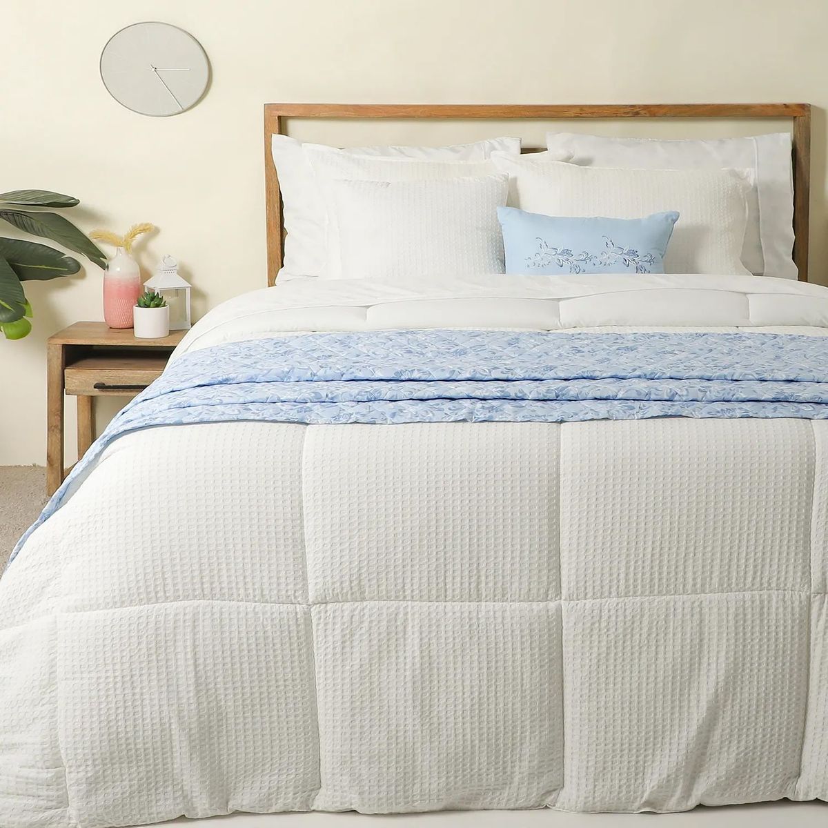 ROBERTA ALLEN - Juego de Cama Roberta Allen: incluye1 Edredón + 2 Fundas de Almohadas + 1 Cubrecama + 1 Juego de Sábanas + 2 Cojines