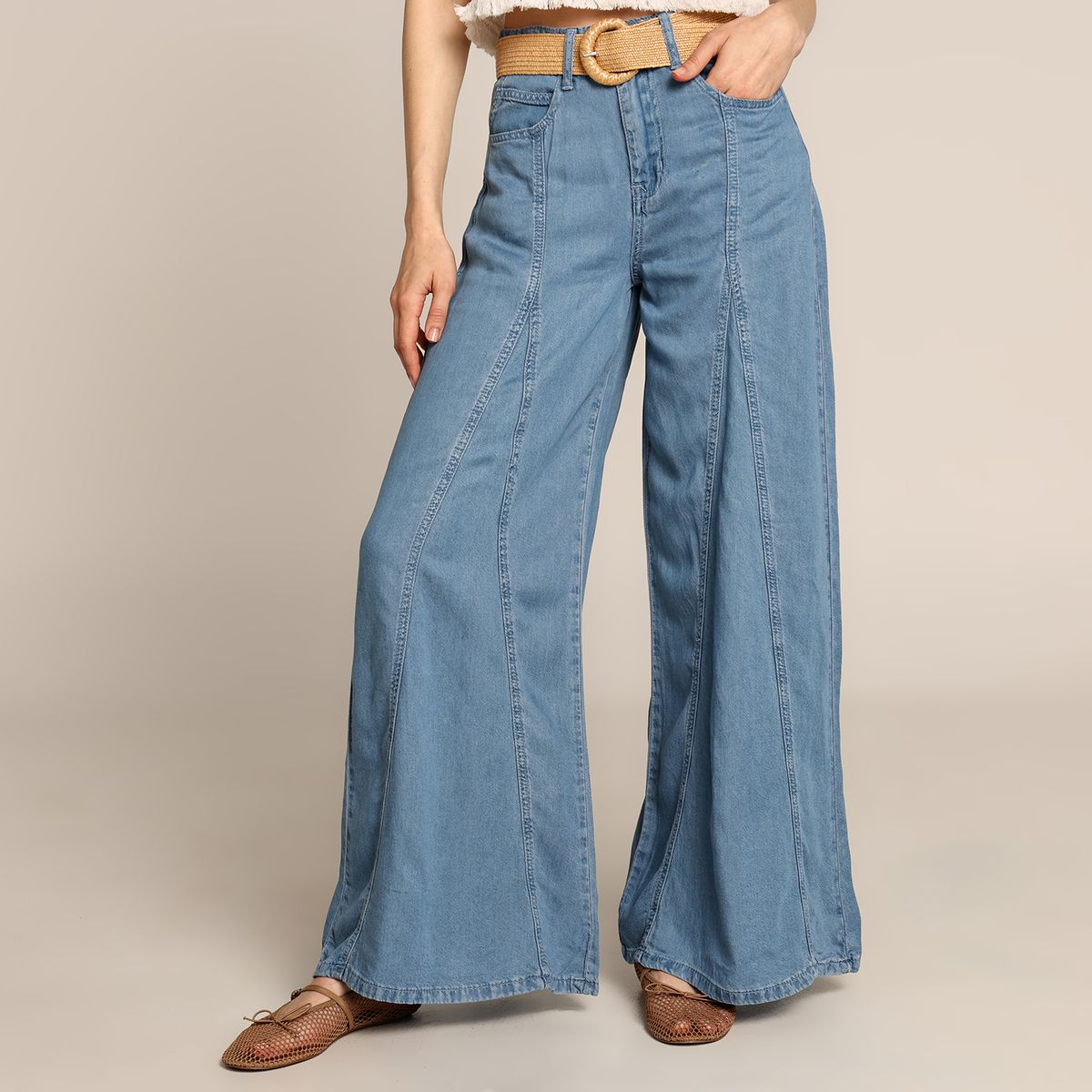 UNIVERSITY CLUB - Jean Wide leg Mujer Tiro bajo University Club