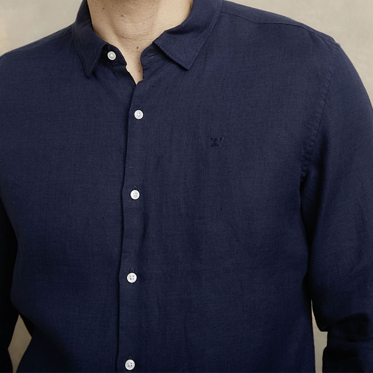 WOLF & HANK - Camisa Hombre Manga larga Slim de Lino WOLF&HANK 