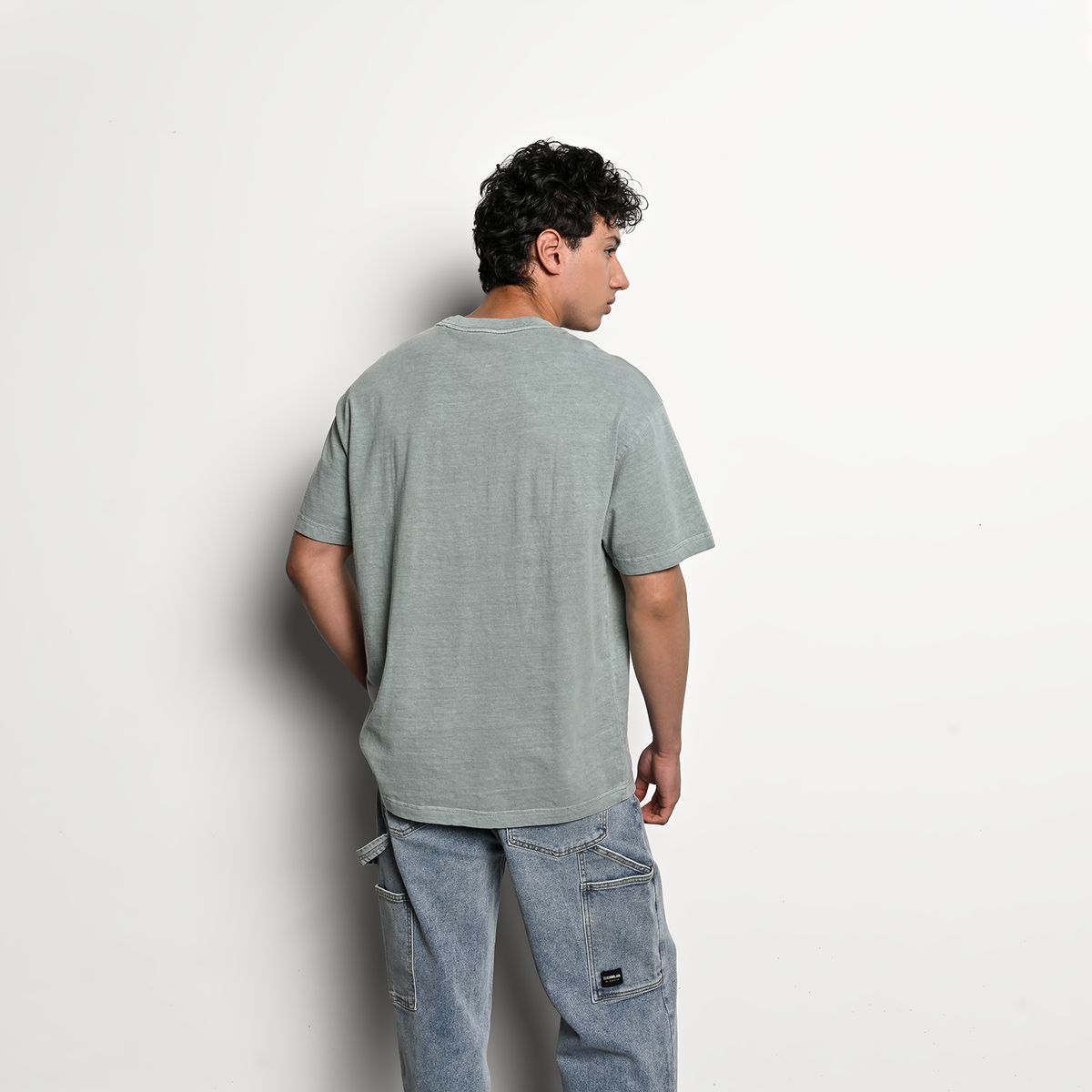 DENIMLAB - Camiseta Hombre Manga corta con Estampado Oversized fit de Algodón Denimlab