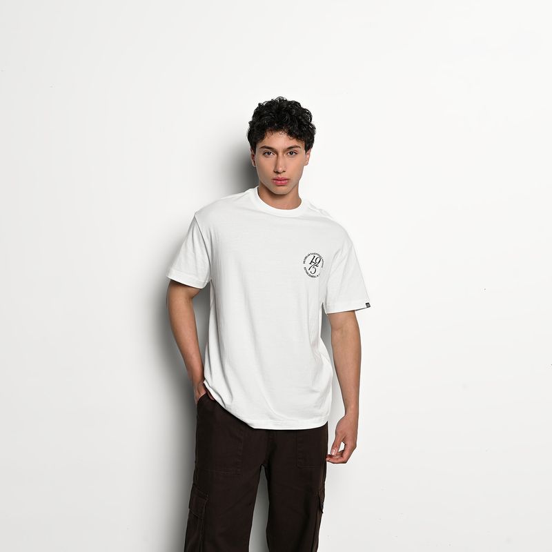 DENIMLAB - Camiseta Hombre Manga corta con Estampado Oversized fit de Algodón Denimlab