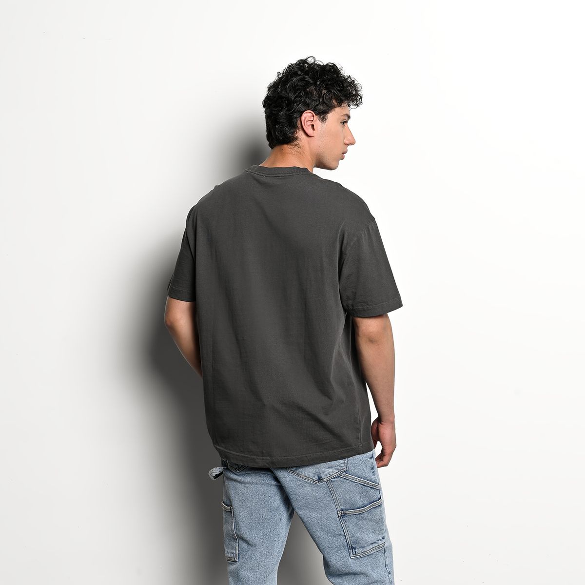 DENIMLAB - Camiseta Hombre Manga corta con Estampado Oversized fit de Algodón Denimlab