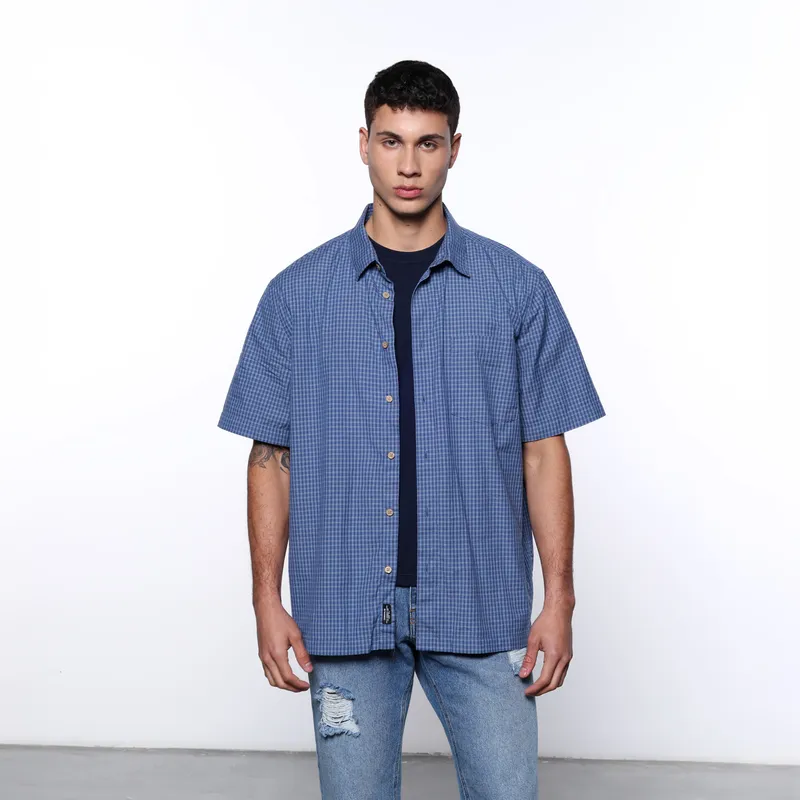 DENIMLAB - Camisa Hombre Manga corta Regular Denimlab