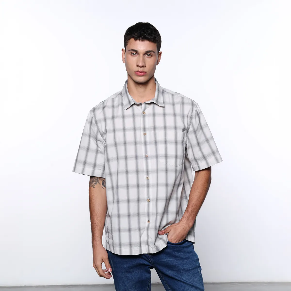 DENIMLAB - Camisa Hombre Manga corta Regular Denimlab