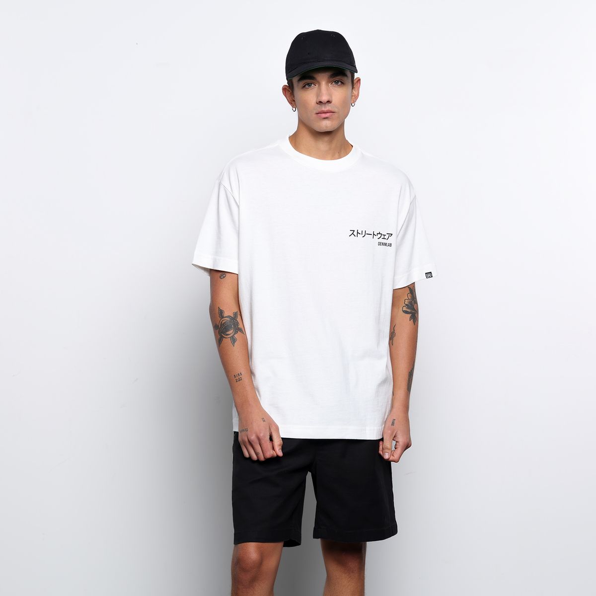 DENIMLAB - Camiseta Hombre de Rayas Oversized fit de Algodón Denimlab