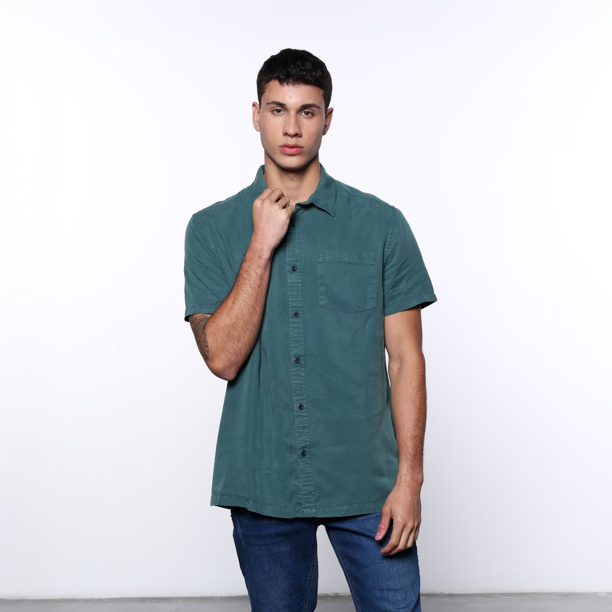 DENIMLAB - Camisa Hombre Manga corta Denimlab