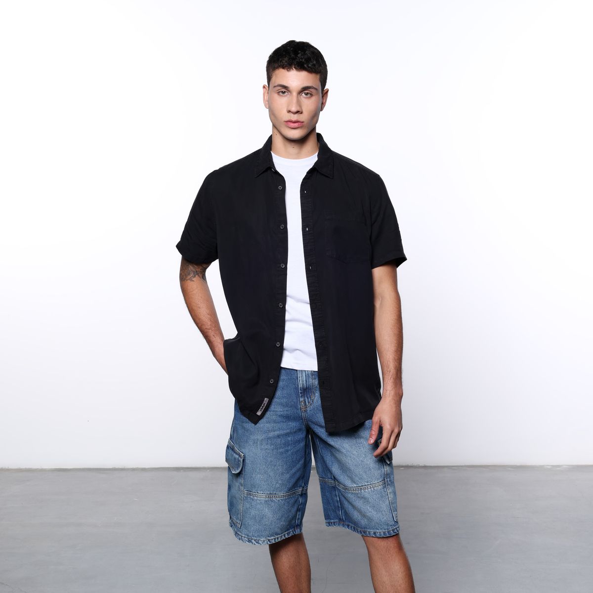 DENIMLAB - Camisa Hombre Manga corta Denimlab