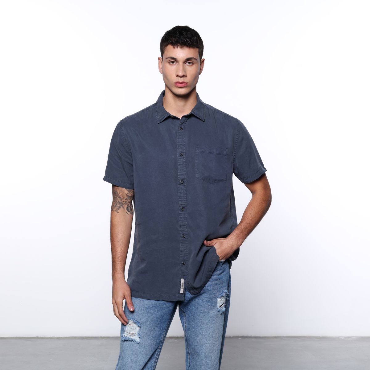 DENIMLAB - Camisa Hombre Manga corta Denimlab