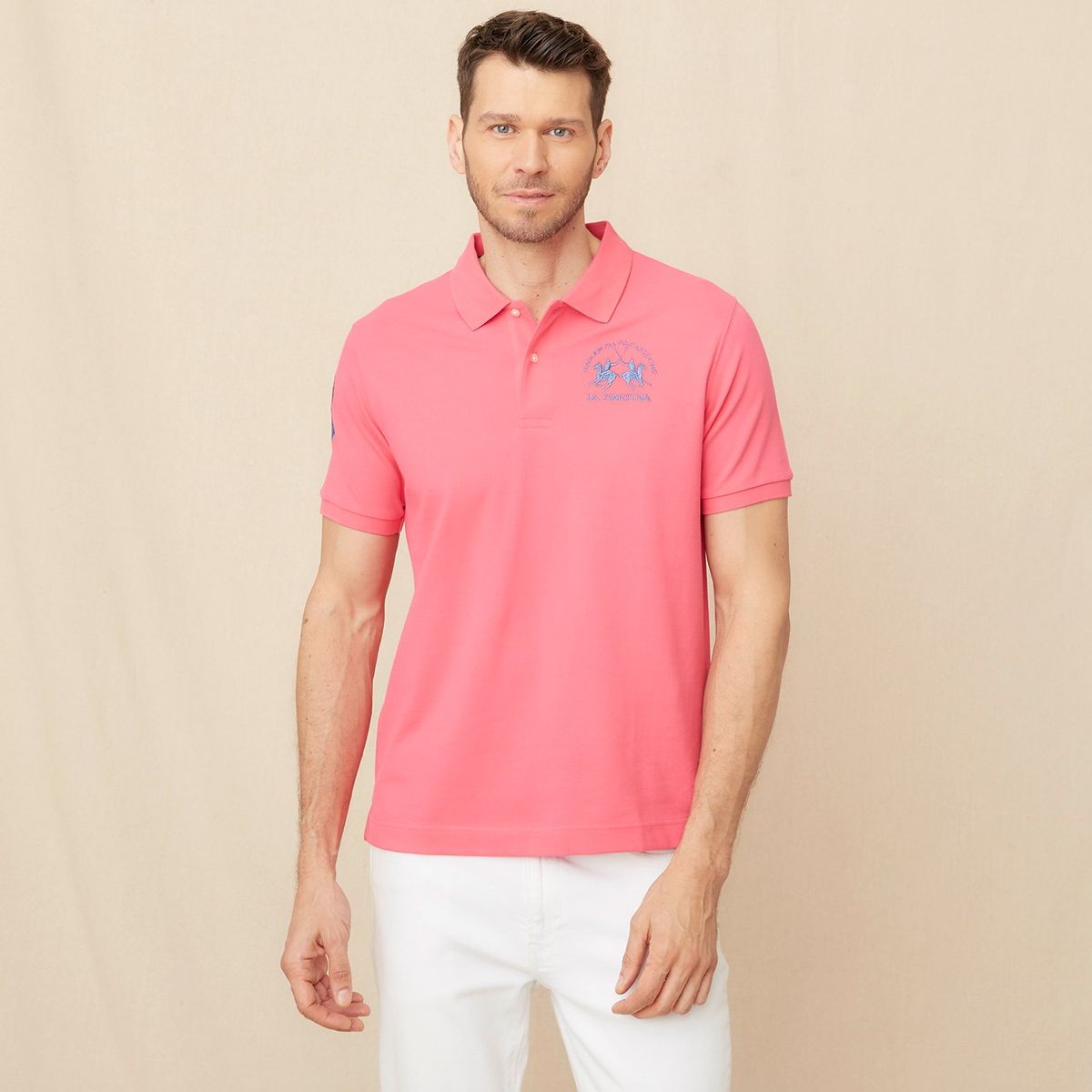 LA MARTINA - Camiseta polo Hombre con Logo de Algodón La Martina