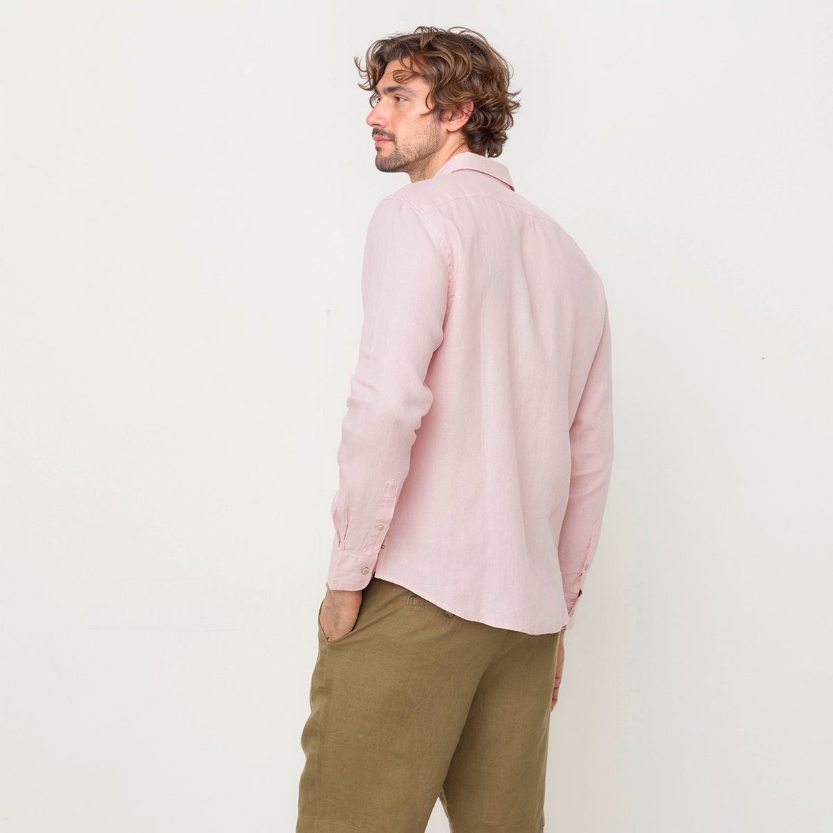 CASCAIS - Camisa Hombre Manga larga Slim de Lino CASCAIS. 